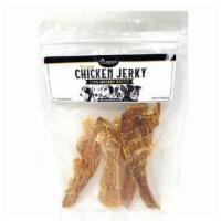Chicken Jerky · Single ingredient; 100% dehydrated chicken
no preservatives, by-products, or artificial ingr...