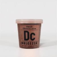 Dolcezza Gelato Dark Chocolate (1 Pint) · We made the darkest chocolate gelato we could possibly make. We melt 70% chocolate couvertur...