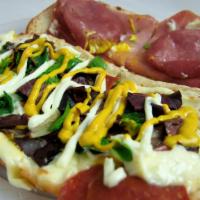 Italian Sandwich · Genoa salami, ham, pepperoni, Mozzarella cheese, caramelized onion, lettuce, tomatoes, mayon...
