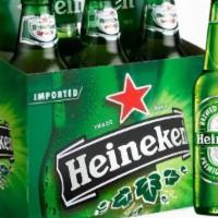 Heineken- 6 Pack Bottles · Smooth, clean, and fruity lager.