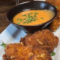 Parmesan Crusted Chicken Thighs · Seasoned chicken thighs with sweet hot dipping sauce.