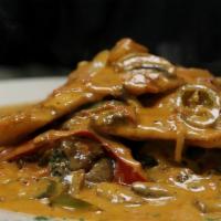 Chicken Murphy · Sautéed with mushrooms, onions and jalapeños in a vodka sauce.