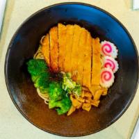 Chicken Katsu Noodles · Pork bone broth with Tempura fried Chicken