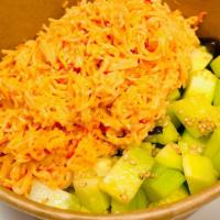 Kani Salad · Imitation crab meat dressed with (spicy) mayonnaise and masago