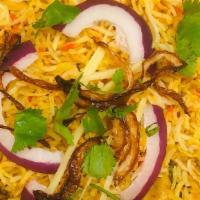 Chicken Biryani · Steamed basmati rice dishes cooked with chicken ,a combination of fragrant spices, served wi...