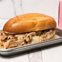 Chicken & Cheese Philly · Grilled chicken, American or provolone cheese, sautéed onions, special sauce, toasted sub roll