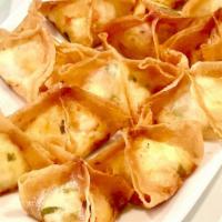 Crab Rangoon (4) · 4 puffs, with imitation crab meat, cream cheese, green onions wrapped in spring roll wrapper...