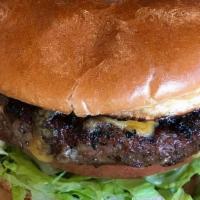 Black Angus Burger · 1/2 lb Black Angus Burger, with lettuce, tomato & onions on a Brioche Bun. Choice of one sid...