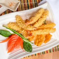 Shrimp Tempura Appetizer · Deep fried shrimp and vegetable with tempura sauce.