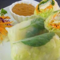 Fresh Rolls · Gluten free. Rice sheet wrapped with lettuce, carrot, basil, cilantro and vermicelli rice se...