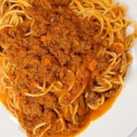 Spaghetti Bolognese · Our house-made all beef bolognese sauce.