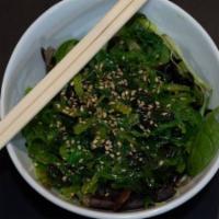Wakame Salad · Seasoned seaweed over a bed of spring mix.