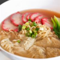 Baa Mee Moo Dang (Soup) · Homemade BBQ Pork, egg noodles, pork & shrimp wonton, bok choy, green onions and
fried garlic.