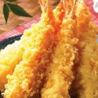 Shrimp Tempura Appetizer · Four pieces of tempura fried prawns