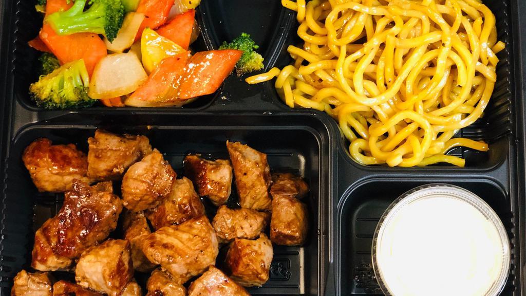 Hibachi Filet Mignon · All Dinners Include Onion Soup, Green Salad, Hibachi Noodle, Hibachi Fried Rice, and Hibachi Vegetable.