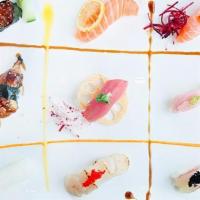 Nigiri Set With Topping · Chef selected nine pieces of nigiri.