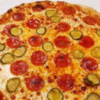 Pepperoni & Pickles · Pepperoni pizza combines glorious,hot mayo sauce, Crushed ,black pepper, and freshly sliced ...