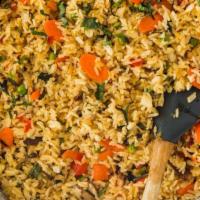 Veggie Fried Rice · Fried rice with egg and mix vegetables.