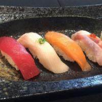 *Sushi App · 1 piece of tuna, salmon, yellowtail, and white fish.