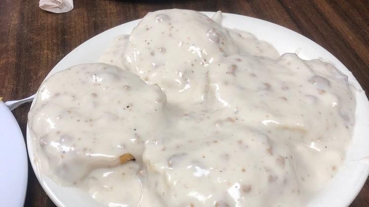 2 Biscuit & Gravy · Scratch made biscuits and country sausage gravy