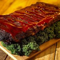1/2 Pork Ribs Entrée · Anderson's St. Louis style ribs w/ your choice of two sides.