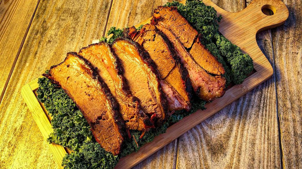 Brisket Pound · We start with a choice selected slab of brisket rubbed with Anderson's custom rub, then smoked low and slow for 24 to 32 hours.