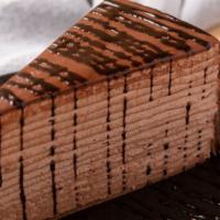 Chocolate Crepe Layer Cake · 