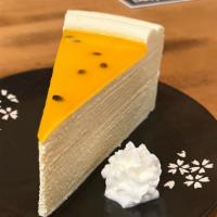 Passion Fruit Crepe Layer Cake · 