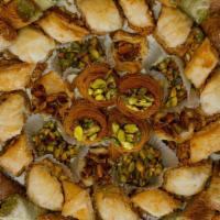 Mixed Baklava Gift Tray (6 Pound) · Vegetarian. A creatively mixed assortment of our premium mixed baklava. Ideal for family gat...