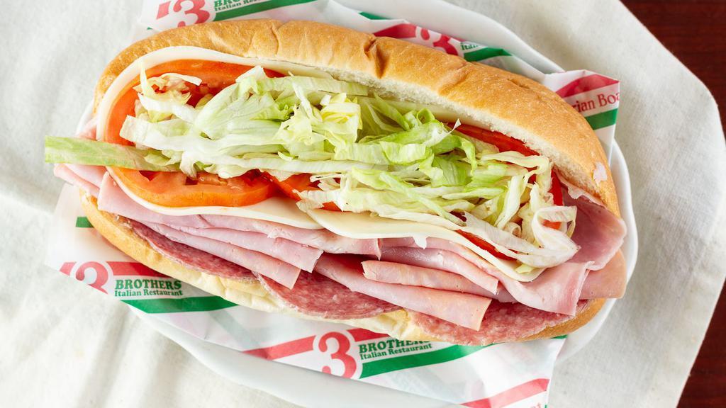 Italian Combination · Our very own classic combination of ham, capicola, genoa salami and provolone cheese. ***IMPORTANT*** Please select the toppings you wish to have on your sub.