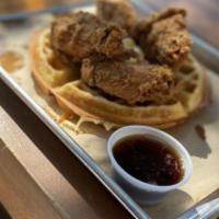 Chicken & Waffle · Crispy fried chicken and fresh waffle w/ sweet and spicy syrup.