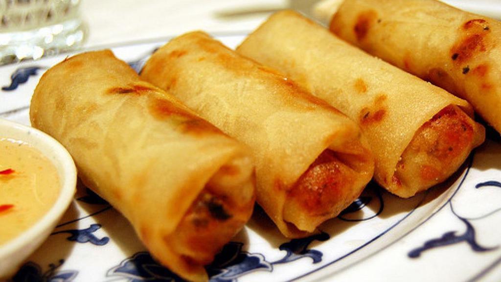 Spring Rolls · Vegetarian. Crispy rolls stuffed with sliced vegetable, cellophane -noodle, served with special sweet and sour sauce.
