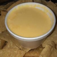 Chips & Queso · Our 'FAMOUS' Queso and Crispy Chips. Pick your size!
