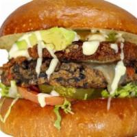 Ultimate Jersey Burger · smoked bacon | pork roll | fried egg | fried gouda | onion ring | shredded lettuce | pickles...