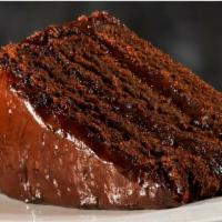 Chocolate Cake Slice · Generous slice  of chocolate cake