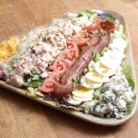 Sob (Salad Of Billings) · Salad greens, turkey, bacon strips, egg, tomatoes, alfalfa sprouts, sunflower seeds, Cheddar...