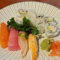 Sushi A  · comes with California roll and 4 pieces nigiri { salmon, tuna, yellowtail, shrimp }