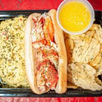 Connecticut Lobster Roll · Four oz of fresh Maine lobster mixed with our special herbs, BUTTER and served on a bun with...