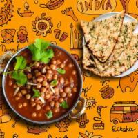 Chickpea Classic & Garlic Garlic Naan · Whole chickpeas, slow cooked in an onion and tomato curry with Indian whole spices, served w...