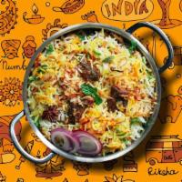 Peshawari Lamb Biryani · Our long grain basmati rice cooked with lamb marinated in yogurt and house spices fresh vege...