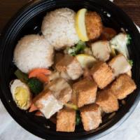 Customize Your Curry Bowl · White Rice, Brown Rice, Lettuce, or French Fries.