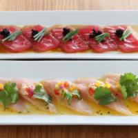 Tiradito Combo · four kinds, each complimented with a different sauce