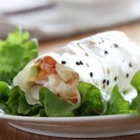 Baked Crab Hand Roll · baked crab, avocado, cream sauce, soy paper