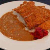 Chicken Katsu Curry Over Rice · Deep Fried Breaded Chicken. Served with Miso Soup