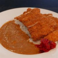 Tonkatsu Curry Over Rice · Deep Fried Breaded Pork Cutlet. Served with Miso Soup