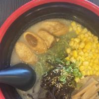 Veggie Ramen · Vegetable (Mushroom) Based Noodle Soup Topped with Green Onion, King Oyster Mushroom, Dried ...