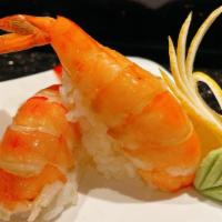 Nigiri - House-Made Sushi Ebi (Cooked Black Tiger Shrimp) (2 Pcs) · Nigiri (2 pieces).