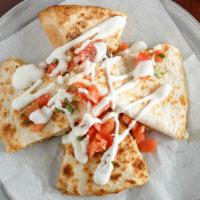 Meat Quesadilla · Chicken, ground beef, bistek, carne enchilada.