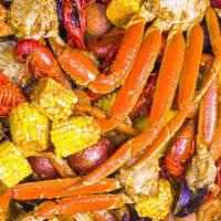 Seafood Combo D · For 4 to 5 person. Include 2 pieces lobster tail, 2 lbs snow crab, 2 lbs gulf shrimp, 1 lb m...