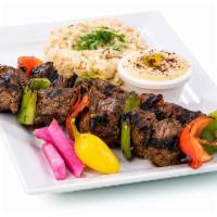 Beef Filet Kabob · Two skewers of our perfectly cooked USDA choice beef tenderloin.